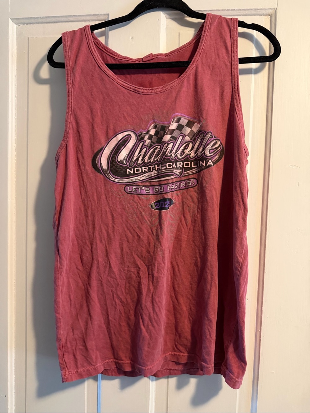 Charlotte Motor Speedway Graphic Pink Tank Top